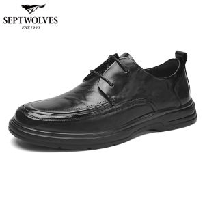 SEPTWOLVES | Business Casual Mens Shoes Black Soft Soles