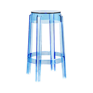 Modern Minimalist Acrylic High-Back Plastic Stool Ghostly Waiting Bar Stool Home Use North European Transparent Counter Stool