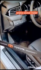 5PCS PRINTING Strip Sill Guard Stiker Mobil 3D Carbon Fiber Untuk Toyota Honda DAIHATSU Pintu Bagasi