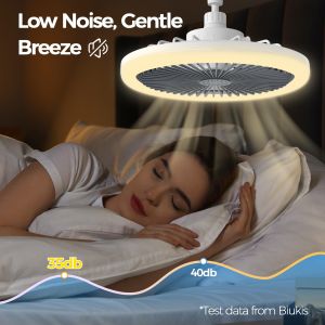 IRALAN Modern Ceiling Fan With Light E27 Interface Infinitely Adjustable Lighting Ceiling Led For Room Kitchen Light Fixture