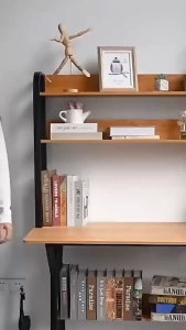 โต๊ะคอม โต๊ะทำงาน โต๊ะอ่านหนังสือ พร้อมเก้าอี้ เก้าอี้ออฟฟิศ ช่องเก็บของหลากหลาย วัสดุไม้ MDF คุณภาพดี แข็งแรง ดีไซน์สวย โมเดิร์น