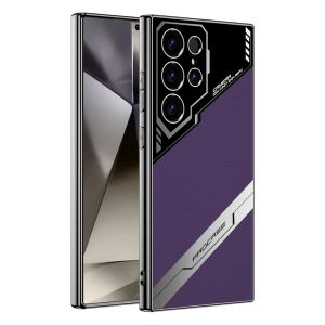 szhaiyu | High Quality PU Leather Electroplated Phone Case for Samsung Galaxy S26 S25 S24 Ultra S26Ultra S25Ultra Camera Protection Cover