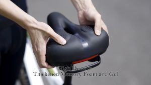 ROCKBROS Bike Saddle Hollow Breathable Cushion Saddle for mtb Memory foam Soft Bicycle Seat Compatible tail lights Bike Accessories