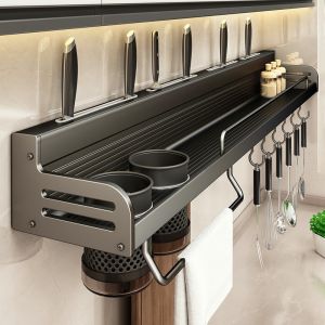 Punch-free Space Aluminum Wall-mounted Kitchen Organizer