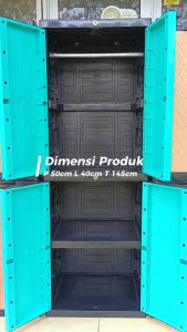 Lemari Plastik 4 Susun Tingkat Mini Tanpa Kunci Model Rak Gantung Kabinet Baju Pakaian Multifungsi Serbaguna Murah Awet Kokoh PMS