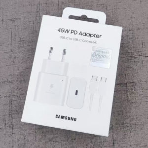 Samsung S25 Note 20 10 Ultra Charger 45W Super Fast Charge Adapter Type C Cable for Galaxy S26+ S25Edge S24+ S26 Pro S23 FE A56