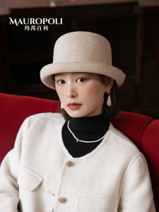 Elegant French Style Womens Woolen Fisherman Hat Fashionable Versatile Warm Autumn Winter New Arrival Mauro Poli Hat