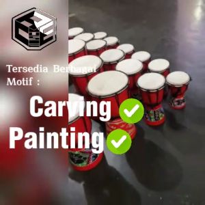 Kendhang Jimbe Djembe 15 CM Alat Musik Traditional Perkusi Gendang Reggae Motif Dan Polos