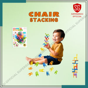 Chairs Stacking balance mainan edukasi anak kursi susun