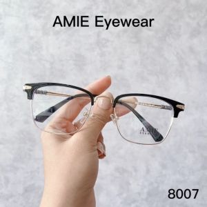 Gọng kính cận nam AMIE Eyewear mắt kính vuông gọng kim loại kiểu dáng thời trang 8007