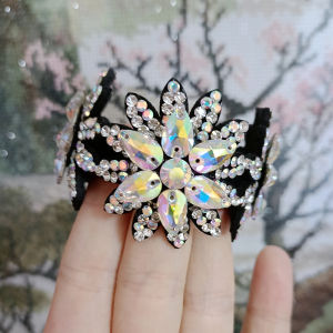 Artistic Gymnastics Flower Hair Tie Soft Hairband Girls Ice Skating Competition Hair Accessory Crown Style Fashionable Hairband