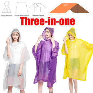 Three-in-one Transparent Windproof Bicycle Motorcycle Raincoat Woman And Man Rain Poncho Impermeable EVA Hiking Raincoats