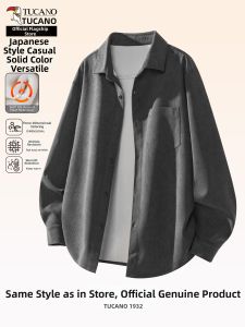 TUCANO | Corduroy American Long Sleeve Thick Turn-Down Collar Shirt