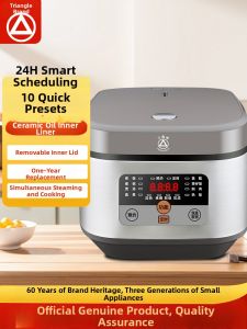 Triangle | Smart Home预约 Multi-Function Stainless Steel Rice Cooker with Separated Rice Soup and Sugar Control