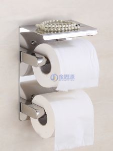Double Layer Toilet Paper Holder 304 Stainless Steel Hotel Bathroom Paper Towel Box No Drilling Required Bathroom Storage Tissue Box