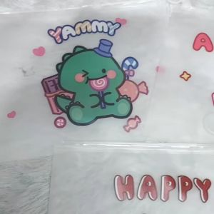 Pouch Kosmetik Motif Pink Panther Unicorn Transparan ALU Import