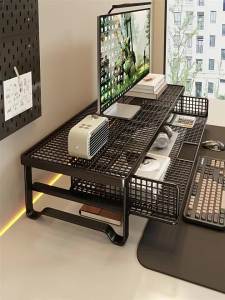 MUGG | Height Adjusting Space Saving Desktop Organizer Shelf Ventilation for Equipment