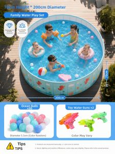 CHEORLIAN | Outdoor Foldable Large Swimming Pool 1m Depth