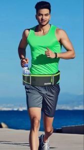 Akhtar Tas Pinggang Olahraga Lari Sepeda Running Wanita Cewek Pria Tas Sport Tahan Air