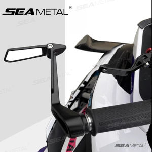 SEAMETAL Motorcycle Rear View Mirror Motorbike Handlebar Grip Control Rearview Mirror Angle Adjustable Safety Driving