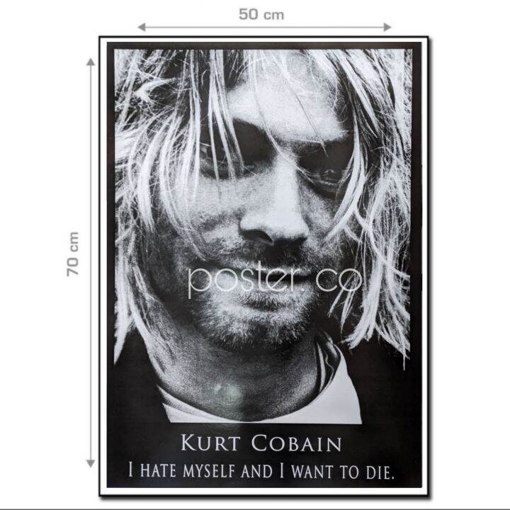 POSTER JUMBO KURT COBAIN NIRVANA UKURAN 50X70 CM | Lazada Indonesia