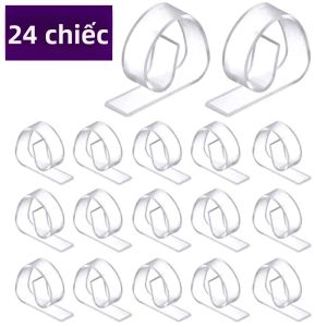 Chống Trơn Trượt Nhựa Trong Suốt Khăn Trải Bàn Kẹp Giá Đỡ Bàn Kẹp Cho Tiệc Dã Ngoại Cưới Dạ Hội-Gói 10