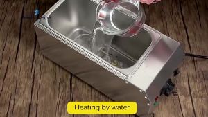 2 grids Stainless steel chocolate electric Tempering machine Melting Pot automatic chocolate liquid heating Electric Chocolate Melting 304 Stainless Steel 2 pots Machine Chocolate Melting Pot