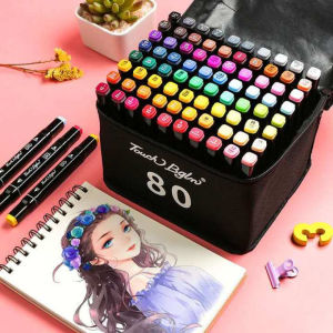 Touch HL270 Spidol Dual Side Fine Art Marker 60 Warna - Touch Set Spidol Seni 60 Warna Sketsa Berkepala Ganda Spidol Berbasis Alkohol Berminyak untuk Manga Animasi