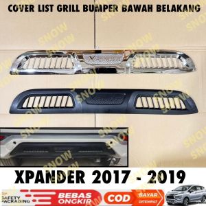 Cover List Grill Bumper Bawah Belakang Xpander 2017 2018 2019 2020 Hitam Chrome