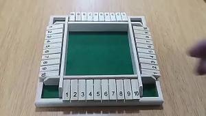 Dice Board Game Set Wooden 10 Numbers Flaps & Dices Game for 4 Players Party Club Drinking Games Family Entertainment
