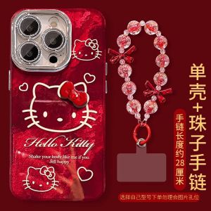 Kitty Cat Butterfly Knot Huawei Mate70 pro Phone Case New Year Red Protection Cute Cartoon Silicone Shell for Huawei P60 Nova13