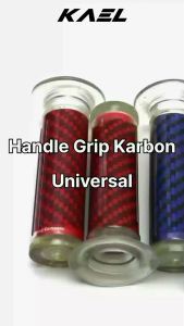 Handle Grip Karbon Universal Semua Jenis Motor Carbon Hitam Biru Merah Pelangi Kuning Handel Hendel Fat Pad Handfat Handgrip Handpad Handlegrip