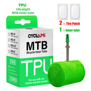 Ultralight Mountain Bike Inner Tube MTB 26 27.5 29 Inches Bicycle TPU Tire 45mm Metal French Presta Valve Anti-Oxidation CYCLAMI