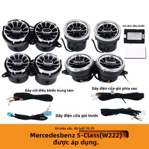 Đèn Viền Nội Thất Điều Hòa Turbo LED RGB Cho Mercedes-Benz S-Class W222 S320 S350 S400 S450 - Đèn Trang Trí Không Khí 64 Màu