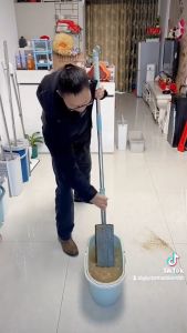CH. 360 Rotation Flat Mop Floor Cleaning Microfiber Squeeze Mop Floor Clean Automatic Dehydration