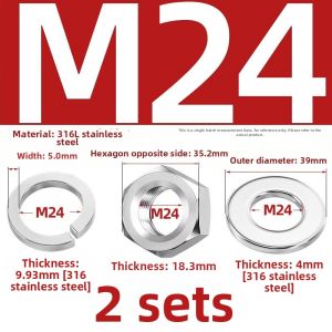 TIANZHUOJINSHU | Stainless Steel Nut Washer Set