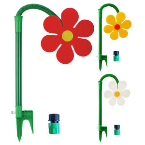 Dancing Daisy Water Sprinkler Outdoor Garden Decor 360 Degree Rotating Lawn Sprinkler for Yard Watering and Pet Fun