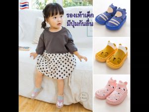 🌈 รองเท้าหัดเดิน มีปุ่มกันลื่น รองเท้าเด็ก รองเท้าเด็กอ่อน ผ้านุ่ม ลายน่ารักสวยงาม ของใช้เด็ก girl OK075