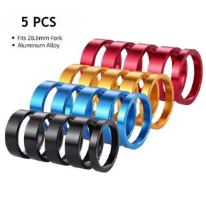 5 Cái Gioăng Đệm Phuộc Xe Đạp Hợp Kim Nhôm Cho Phuộc Trước Xe Đạp Leo Núi/Đường Phố Kích Thước 28.6mm 1-1/8