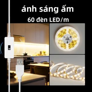 Đèn LED Thông Minh Dải Đèn USB Cảm Biến Chuyển Động Đèn Nền Quét Tay Công Tắc Băng Cho Phòng Tiệc Giáng Sinh Trang Trí Nhà Bếp SMD3528