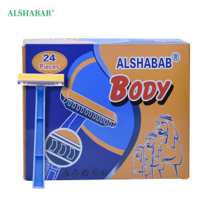 24PCS/Box Disposable Razor for Women Sanitary Manual Shaver Individually Packaged 1 Blade with Comb Head for Leg Arm Hair Shave