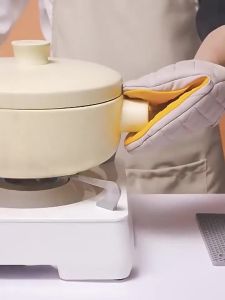 Silicone Pot Holder Jar Opener Spoon Rest and Garlic Peeler Flexible Durable Dishwasher Safe Heat Resistant Hot Pads 7.2"
