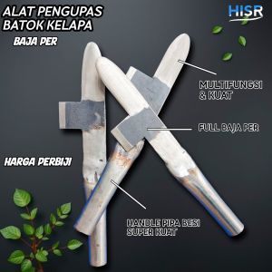 Pisau / Alat pengupas pembuka batok kelapa baja per HISR Wonosobo tajam