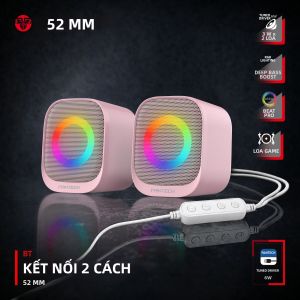 Fantech | Loa Chơi Game Không Dây Bluetooth FANTECH BEAT PRO GS306 BT5.4 RGB Với Điều Khiển Âm Thanh 3.5mm Và USB Cho PC - Loa Máy Tính Sử Dụng Nguồn USB