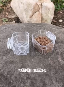 CEPUK PAKAN BURUNG NO 2 MODEL BARU MOTIF X BENING LEBIH ELEGAN UNTUK KENARI KACER MURAI CUCAK IJO ANIS MERAH