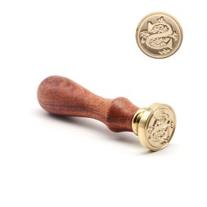 Miniso | ◕Retro Wood Stamp Classic 26 Letter A-Z Alphabet Initial Sealing Wax Seal Stamp Ancient Seal Post Decorative Antique Stamp Gifts