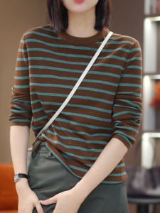 UYFY | Color Block Stripe Crew Neck Long Sleeve Sweater