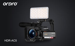 ORDRO HDR-AC5 4K Camcorder with 12x Optical Zoom Video Camera 3.1" IPS HD 1080P 60FPS WiFi Vlog Camera for YouTube Vlogging Camera
