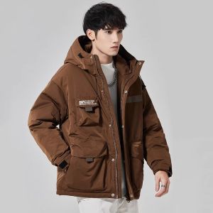 ALLIN | Thickened Warm Black Down Jacket with Hood