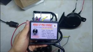 Hộp điều khiển loa đa âm Nhại còi 3 pro 12 bài điện auto 12v 24vSừng Rơle Cho Xe Tải Ô Tô còi hơi còi điện